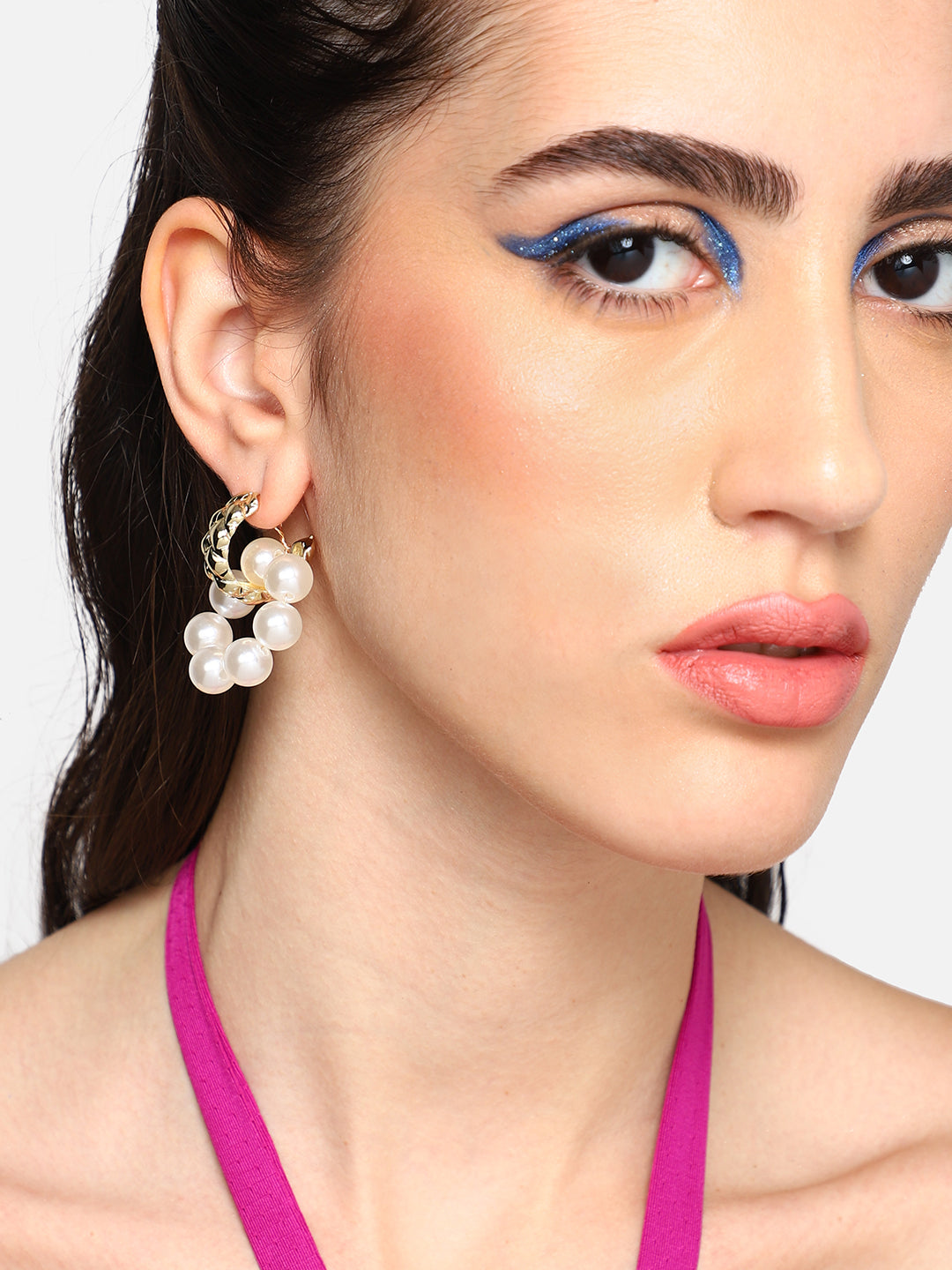 Gold Plated Party Designer Stone Drop Earring For Women