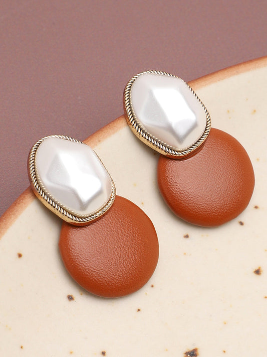 Gold Plated Party Designer Stone Drop Earring For Women