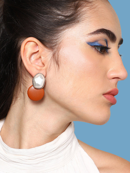 Gold Plated Party Designer Stone Drop Earring For Women