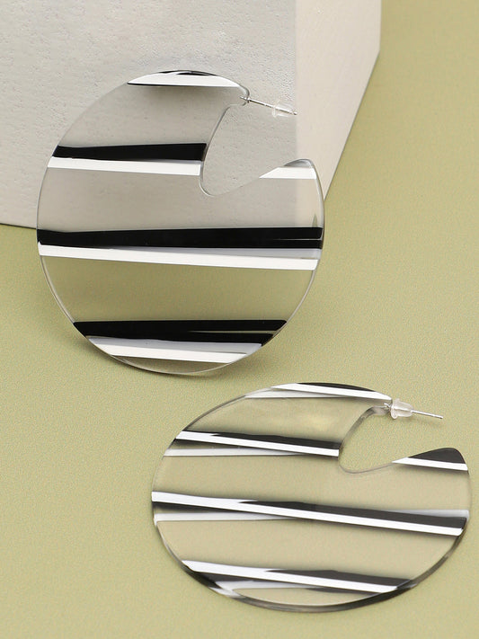 GOLD PLATED PARTY DESIGNER HOOP EARRING FOR WOMEN
