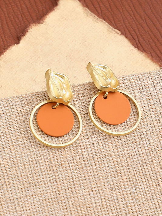 GOLD PLATED PARTY DESIGNER DROP EARRING FOR WOMEN