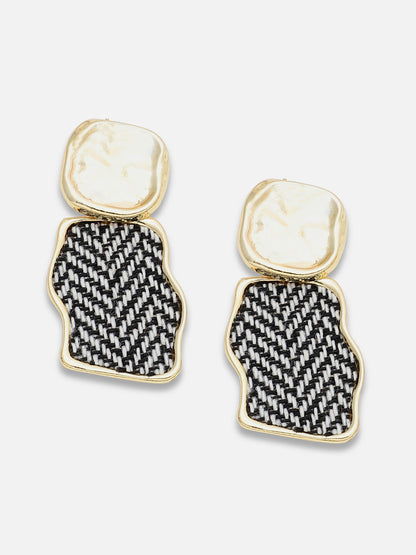 Gold Plated Party Designer Stone Drop Earring