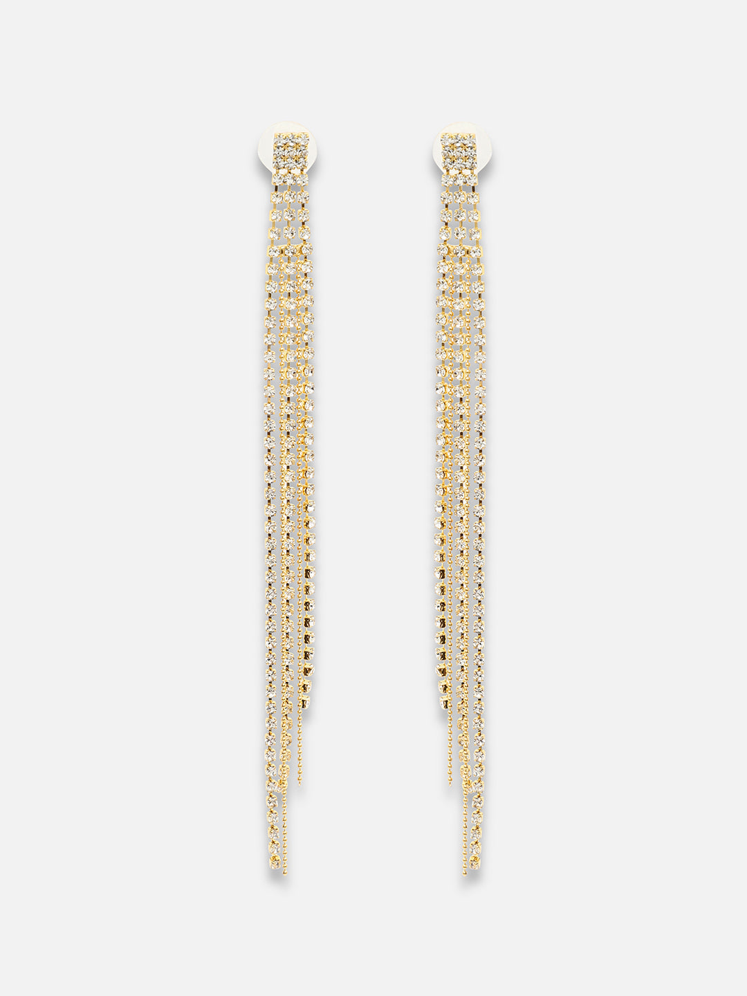 Gold Plated Party Designer Stone Drop Earring