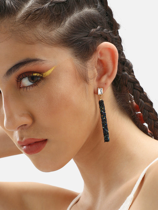 Gold Plated Party Designer Stone Drop Earring For Women