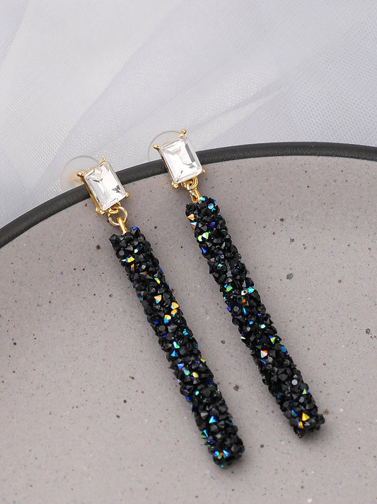 Gold Plated Party Designer Stone Drop Earring For Women