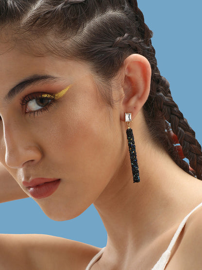 Gold Plated Party Designer Stone Drop Earring For Women