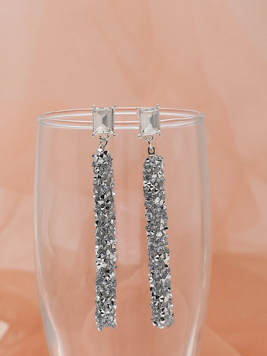 Gold Plated Party Designer Stone Drop Earring For Women