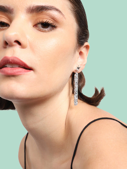Gold Plated Party Designer Stone Drop Earring For Women