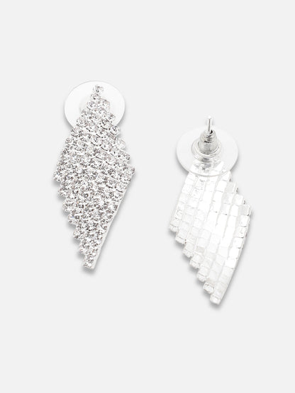 Gold Plated Party Designer Stone Drop Earring For Women
