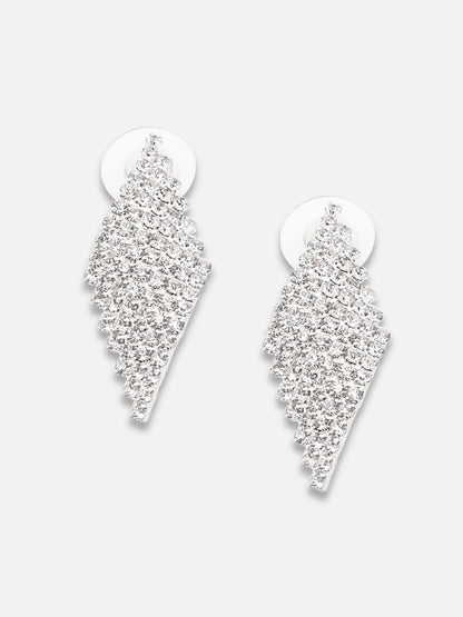 Gold Plated Party Designer Stone Drop Earring For Women