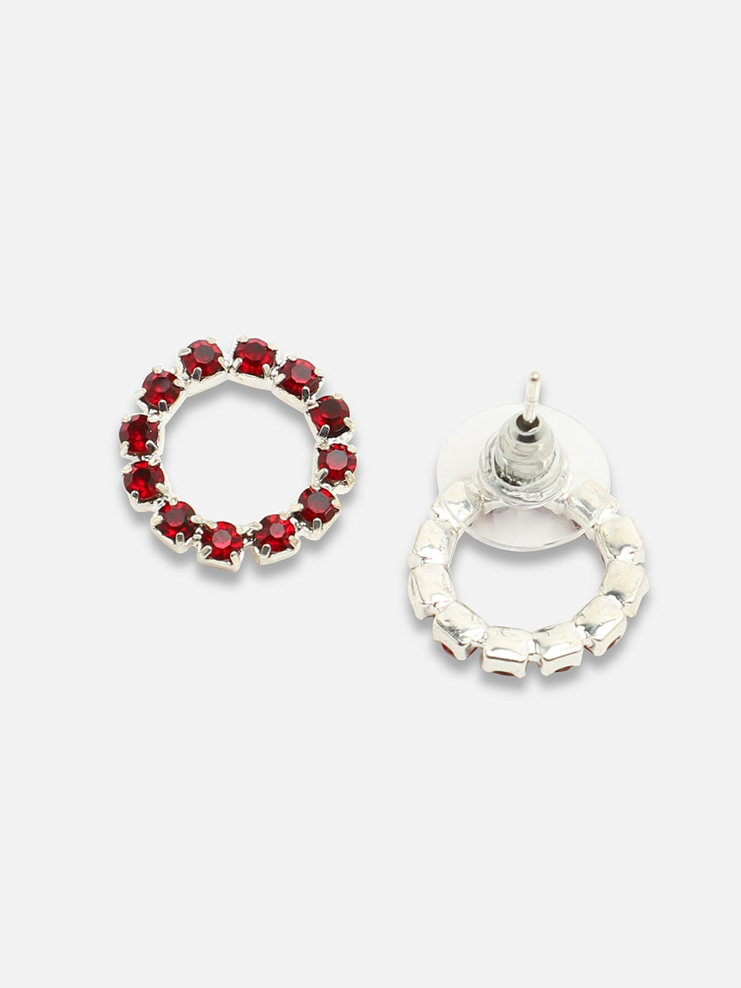 Gold Plated Party Designer Stone Hoop Earring For Women