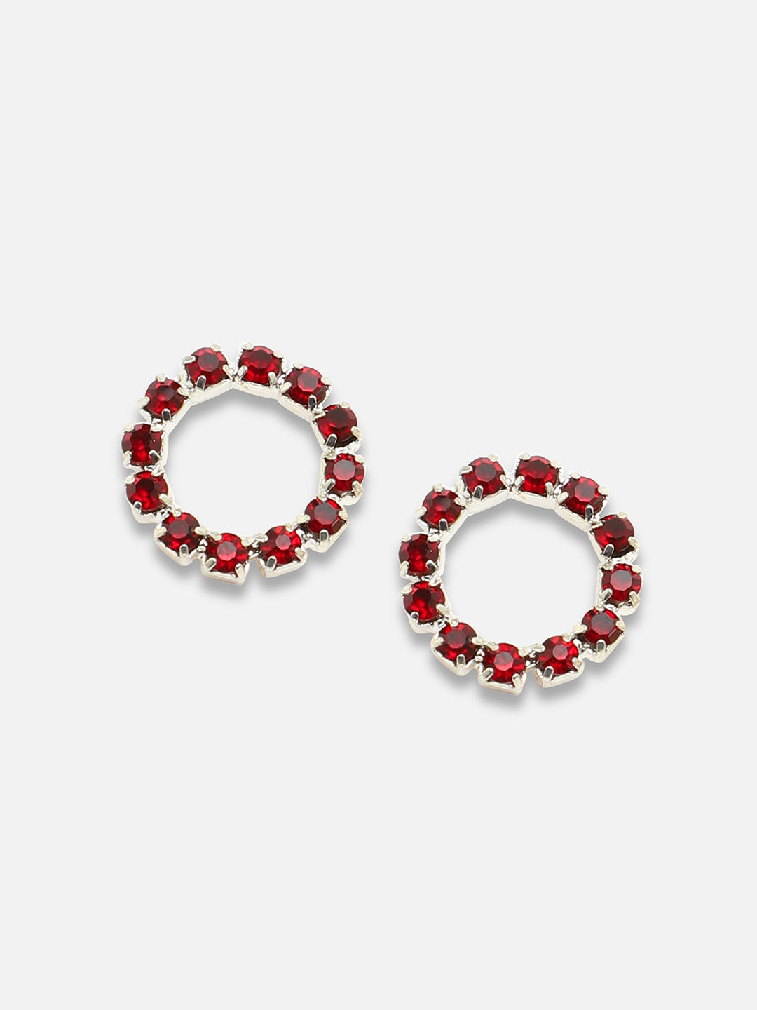 Gold Plated Party Designer Stone Hoop Earring For Women
