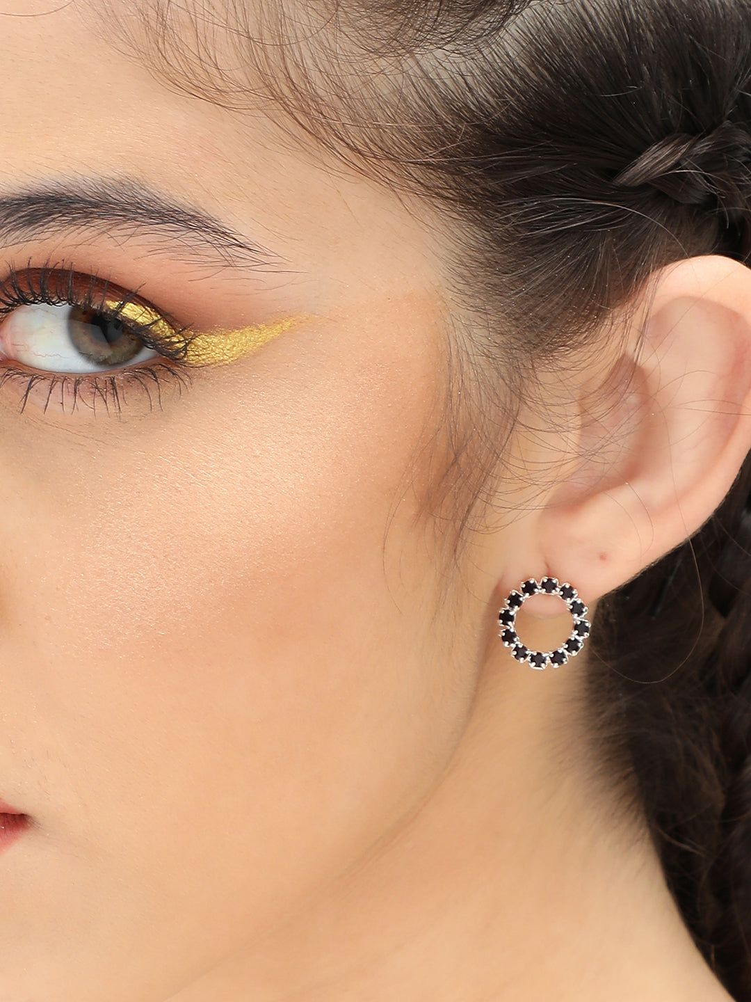 Gold Plated Party Designer Stone Stud