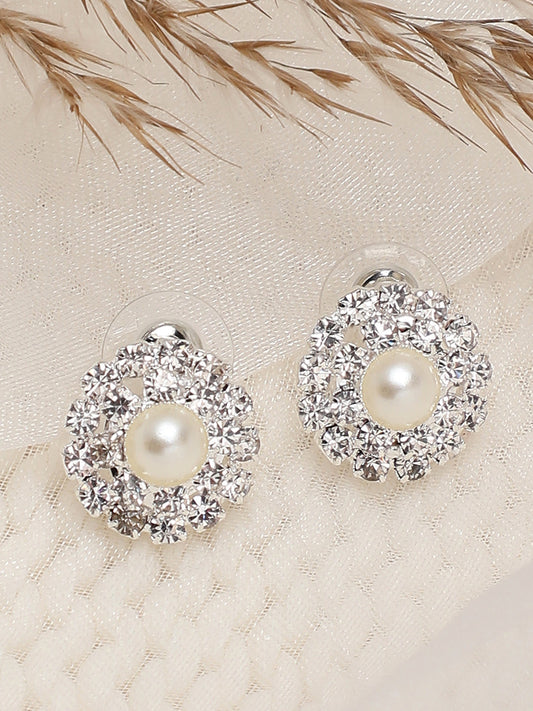 Gold Plated Party Designer Stone Drop Earring For Women