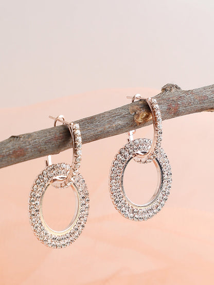 Gold Plated Party Designer Stone Drop Earring For Women