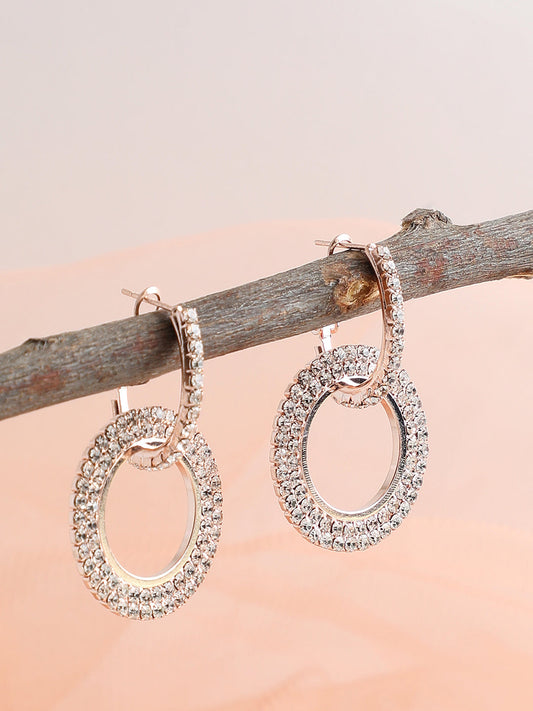 Gold Plated Party Designer Stone Drop Earring For Women