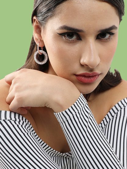 Gold Plated Party Designer Stone Drop Earring For Women