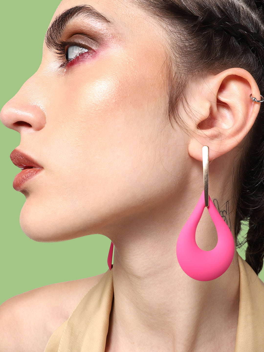 GOLD PLATED CASUAL DESIGNER DROP EARRING FOR WOMEN