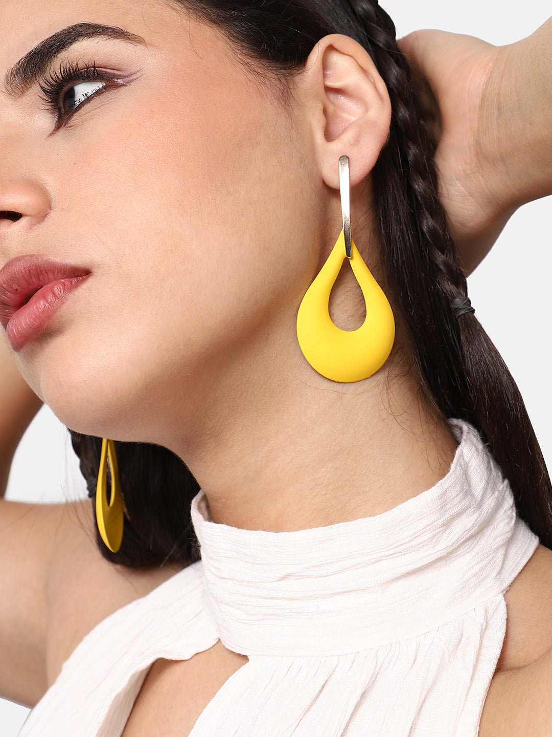 GOLD PLATED CASUAL DESIGNER DROP EARRING FOR WOMEN