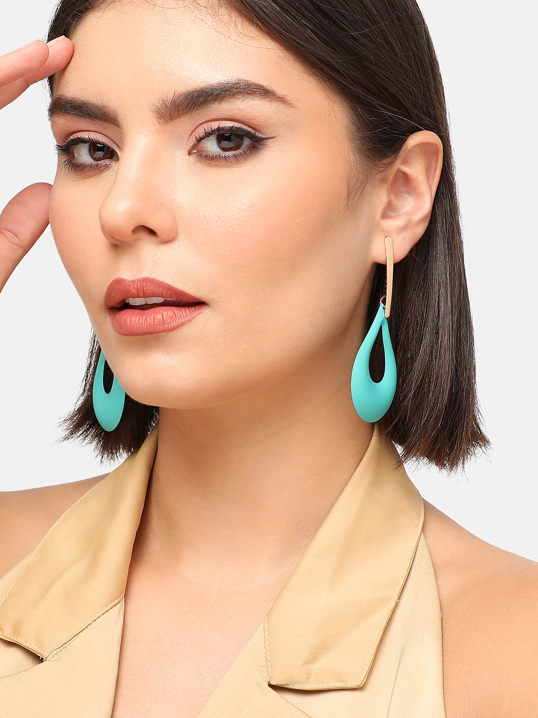 GOLD PLATED CASUAL DESIGNER DROP EARRING FOR WOMEN