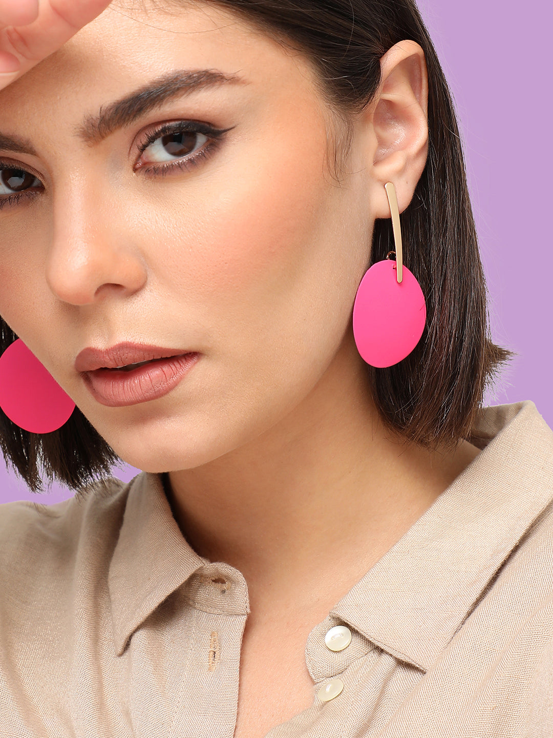 GOLD PLATED CASUAL DESIGNER DROP EARRING FOR WOMEN