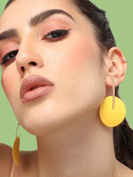 GOLD PLATED CASUAL DESIGNER DROP EARRING FOR WOMEN