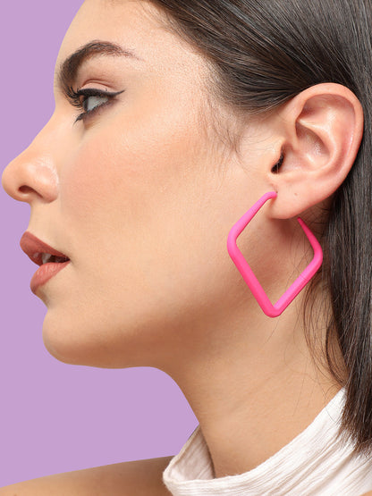 GOLD PLATED CASUAL DESIGNER HOOP EARRING FOR WOMEN