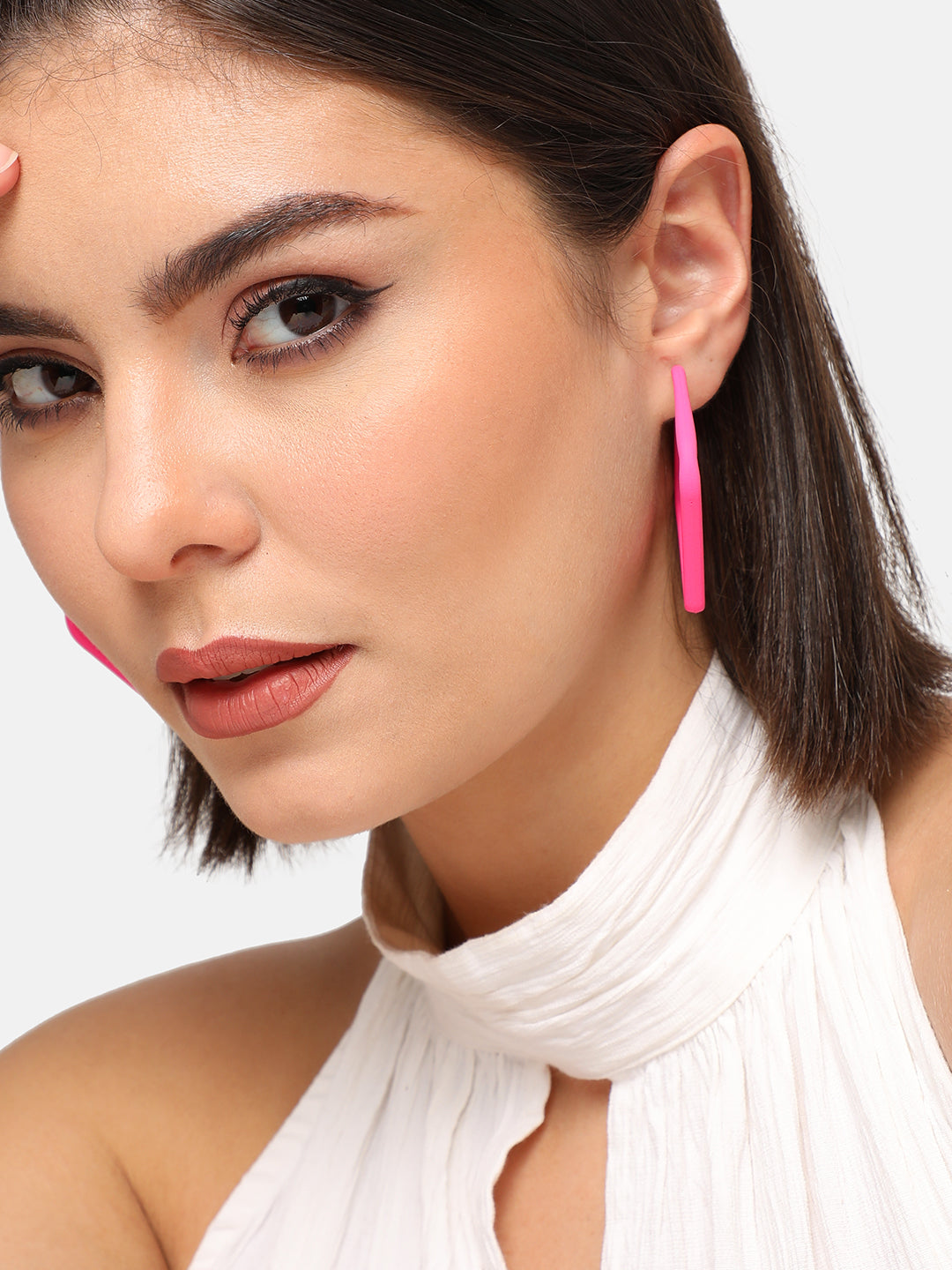 GOLD PLATED CASUAL DESIGNER HOOP EARRING FOR WOMEN