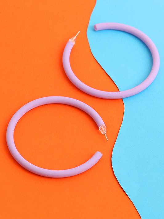 GOLD PLATED CASUAL DESIGNER HOOP EARRING FOR WOMEN