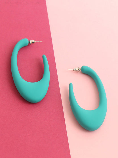 GOLD PLATED CASUAL DESIGNER HOOP EARRING FOR WOMEN