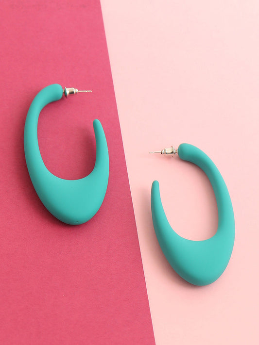GOLD PLATED CASUAL DESIGNER HOOP EARRING FOR WOMEN