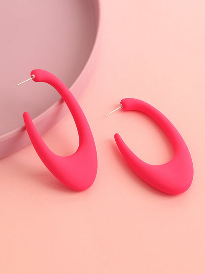 GOLD PLATED CASUAL DESIGNER HOOP EARRING FOR WOMEN