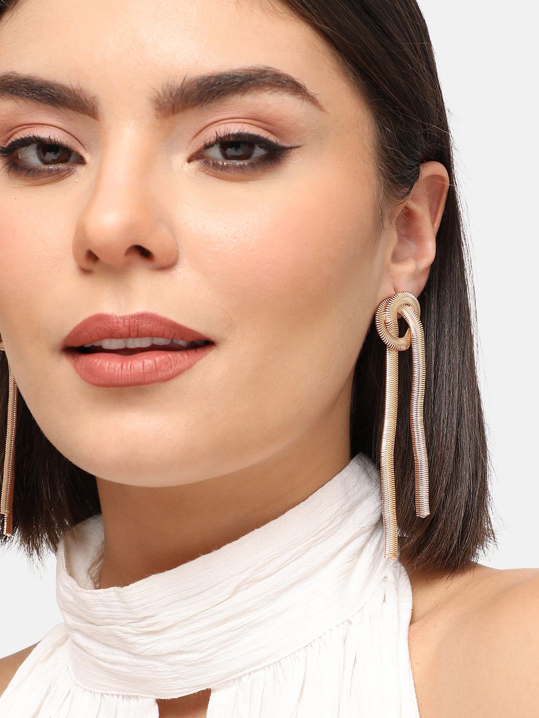 GOLD PLATED PARTY DESIGNER DROP EARRING FOR WOMEN