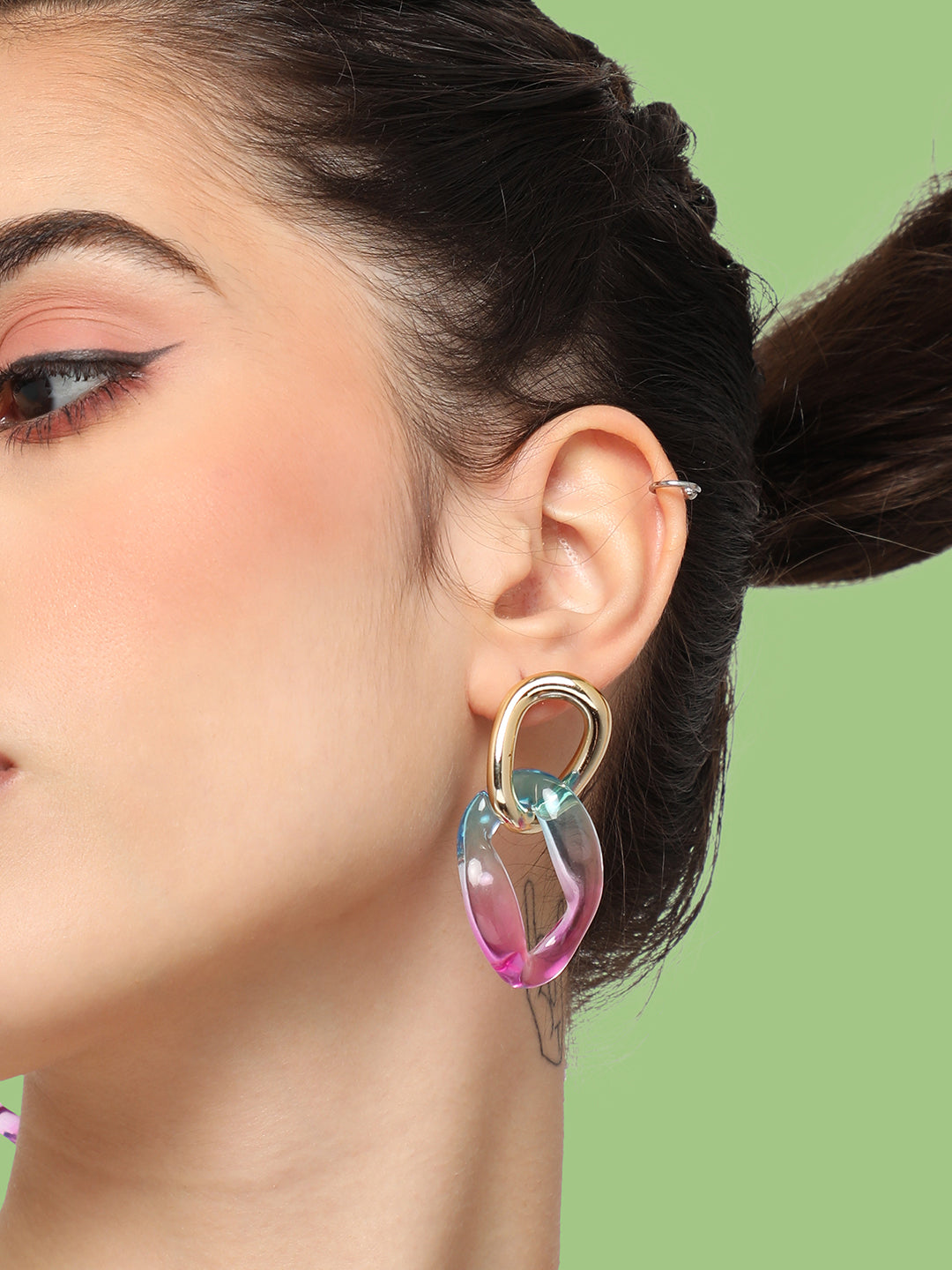 GOLD PLATED PARTY DESIGNER DROP EARRING FOR WOMEN