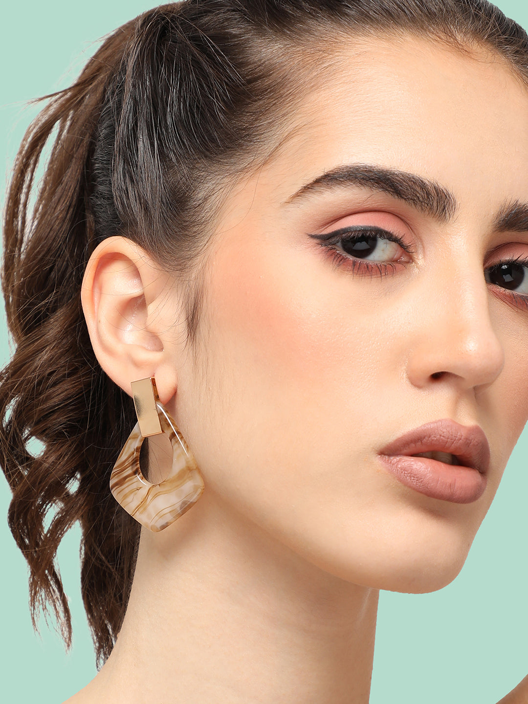 GOLD PLATED PARTY DESIGNER DROP EARRING FOR WOMEN