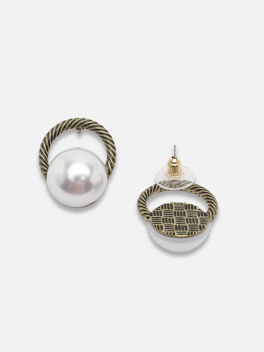 GOLD PLATED CASUAL PEARLS DROP EARRING FOR WOMEN