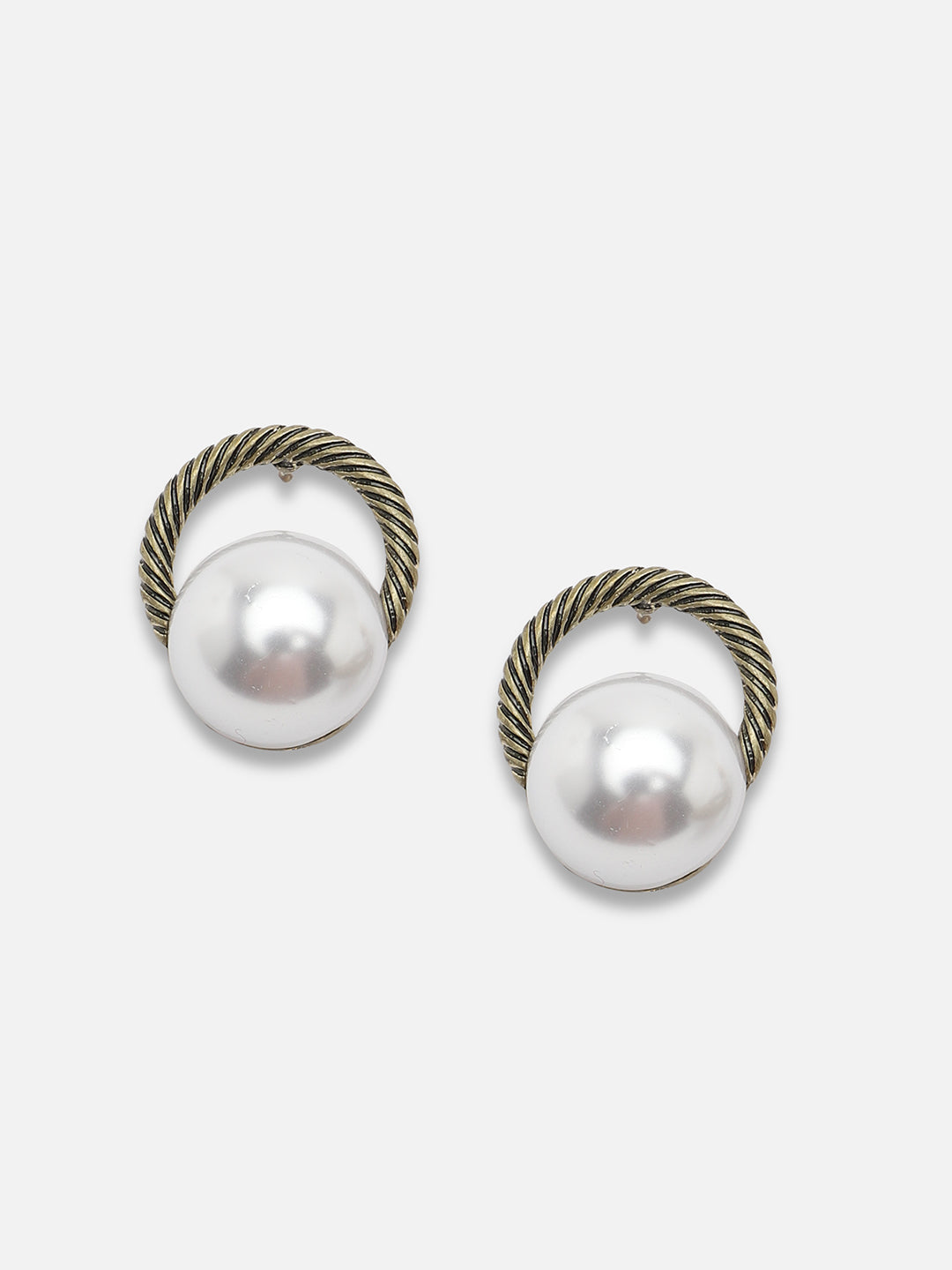 GOLD PLATED CASUAL PEARLS DROP EARRING FOR WOMEN