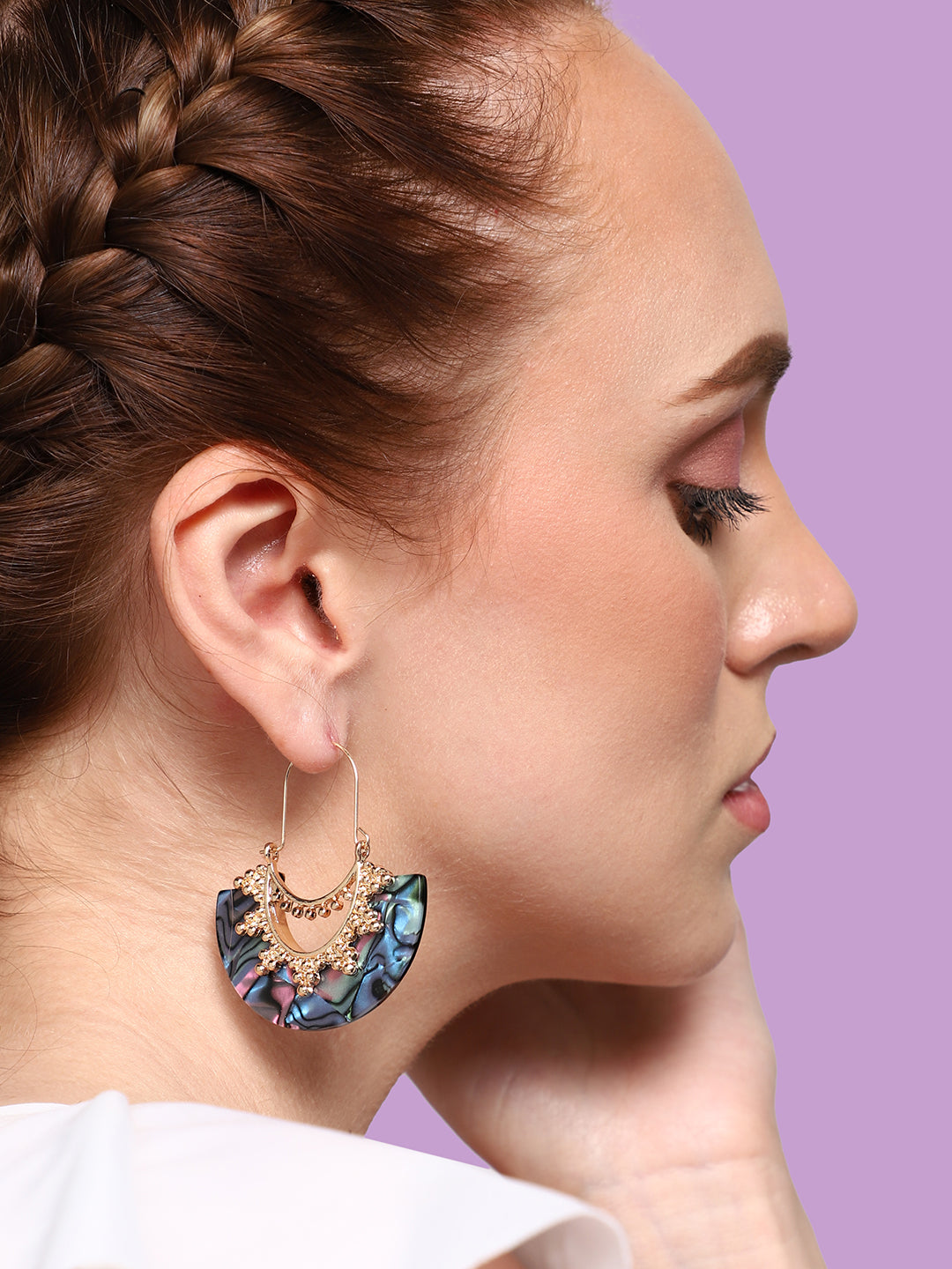 GOLD PLATED PARTY DESIGNER DROP EARRING FOR WOMEN