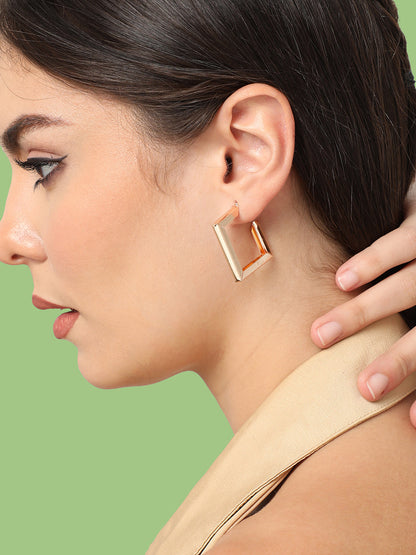 GOLD PLATED CASUAL DESIGNER DROP EARRING FOR WOMEN