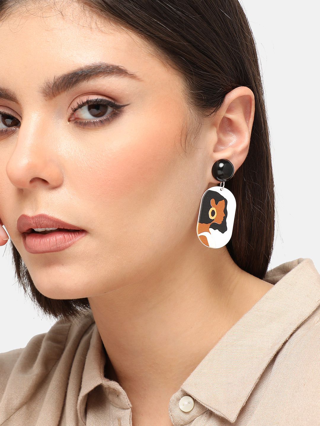 GOLD PLATED CASUAL DESIGNER DROP EARRING FOR WOMEN
