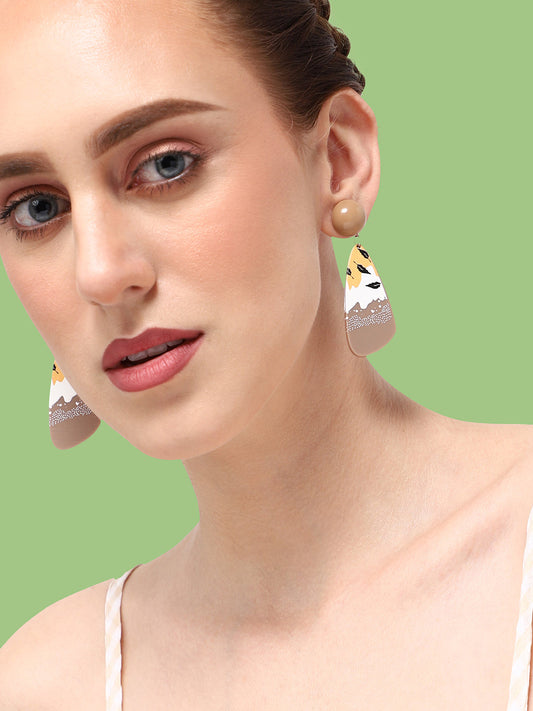 GOLD PLATED CASUAL DESIGNER DROP EARRING FOR WOMEN