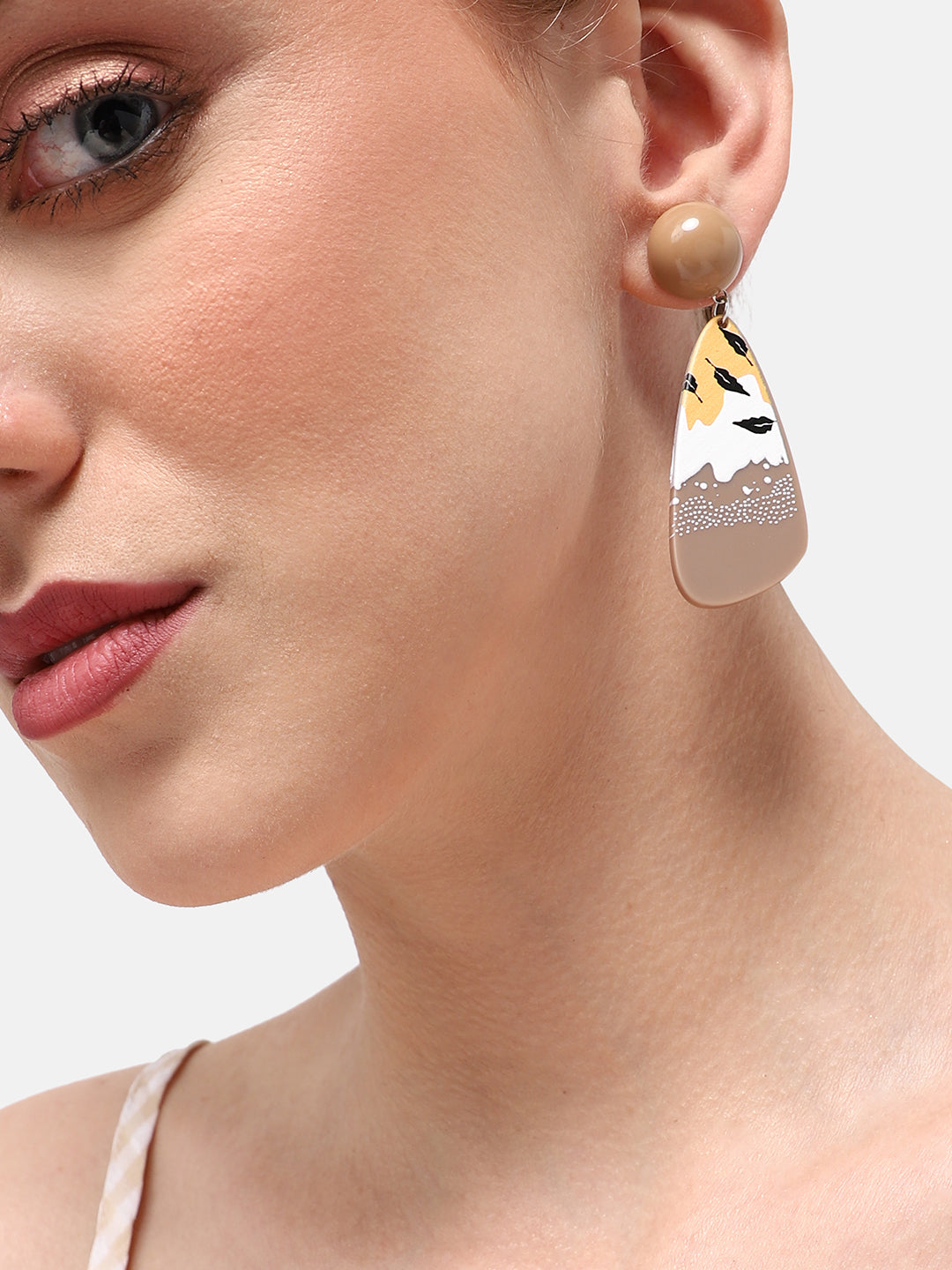 GOLD PLATED CASUAL DESIGNER DROP EARRING FOR WOMEN