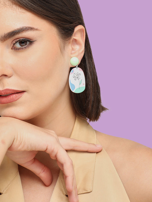GOLD PLATED CASUAL DESIGNER DROP EARRING FOR WOMEN