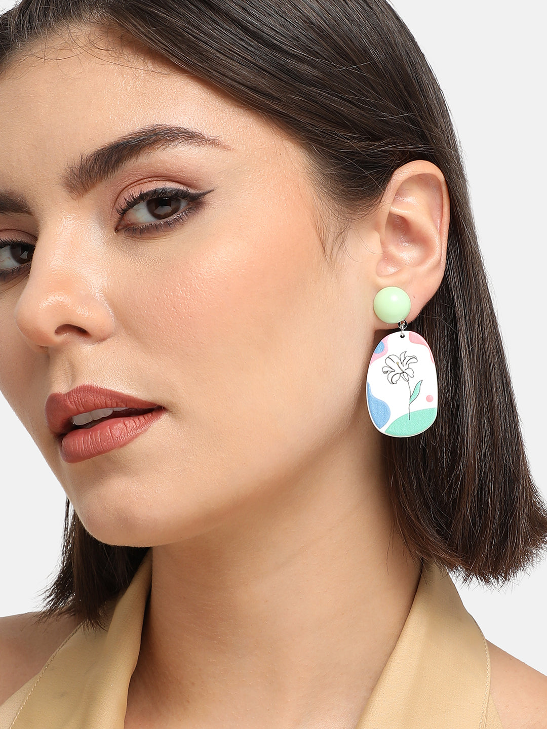 GOLD PLATED CASUAL DESIGNER DROP EARRING FOR WOMEN