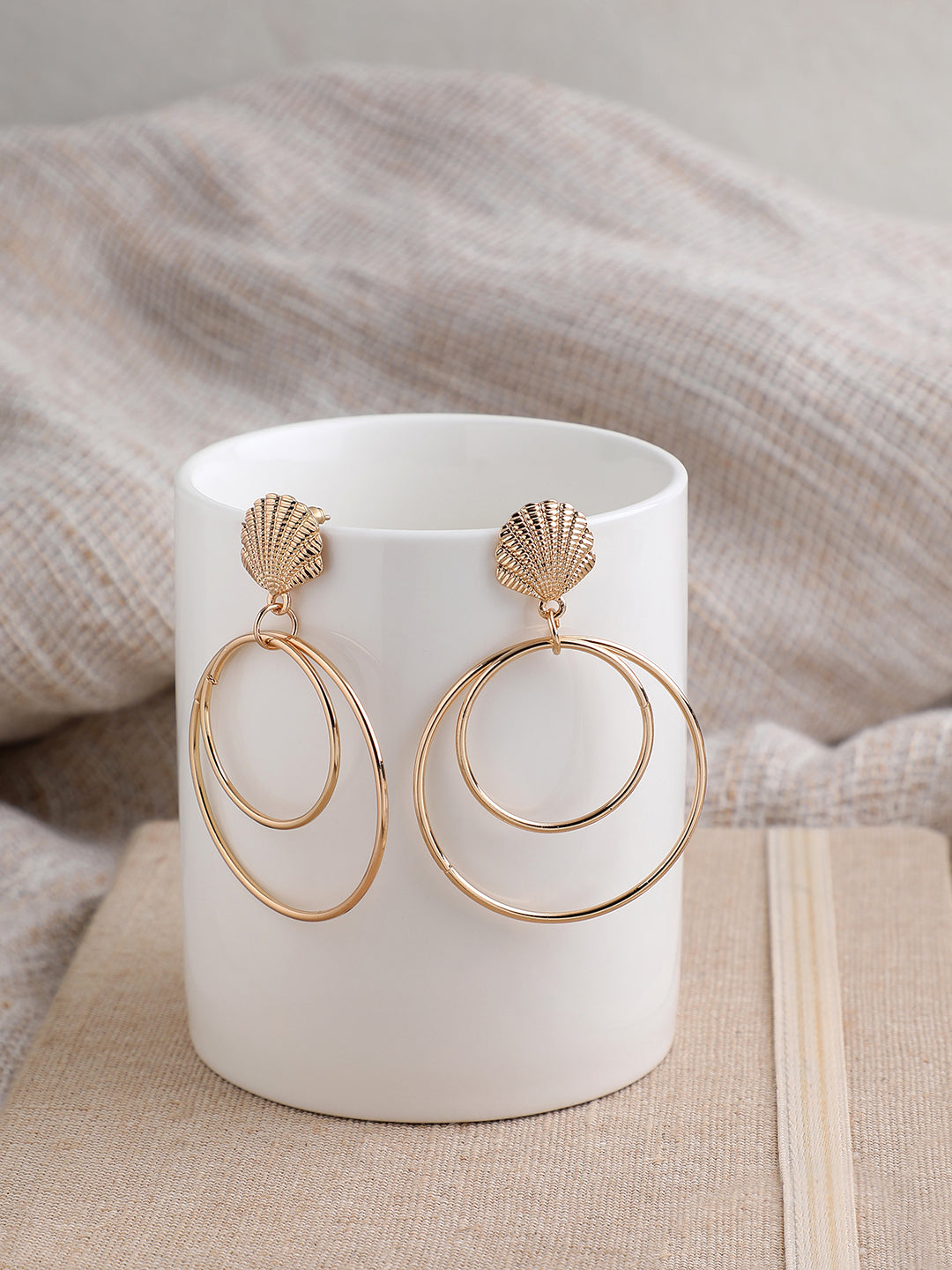 GOLD PLATED PARTY DESIGNER DROP EARRING FOR WOMEN