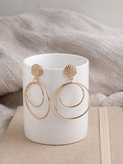 GOLD PLATED PARTY DESIGNER DROP EARRING FOR WOMEN