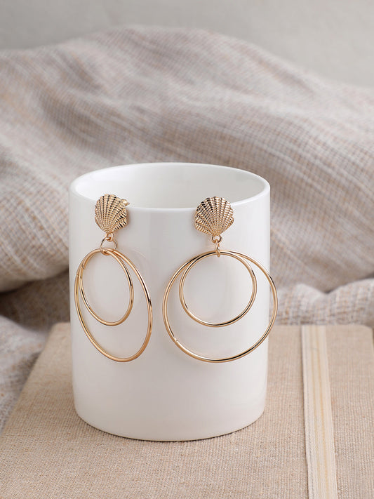 GOLD PLATED PARTY DESIGNER DROP EARRING FOR WOMEN