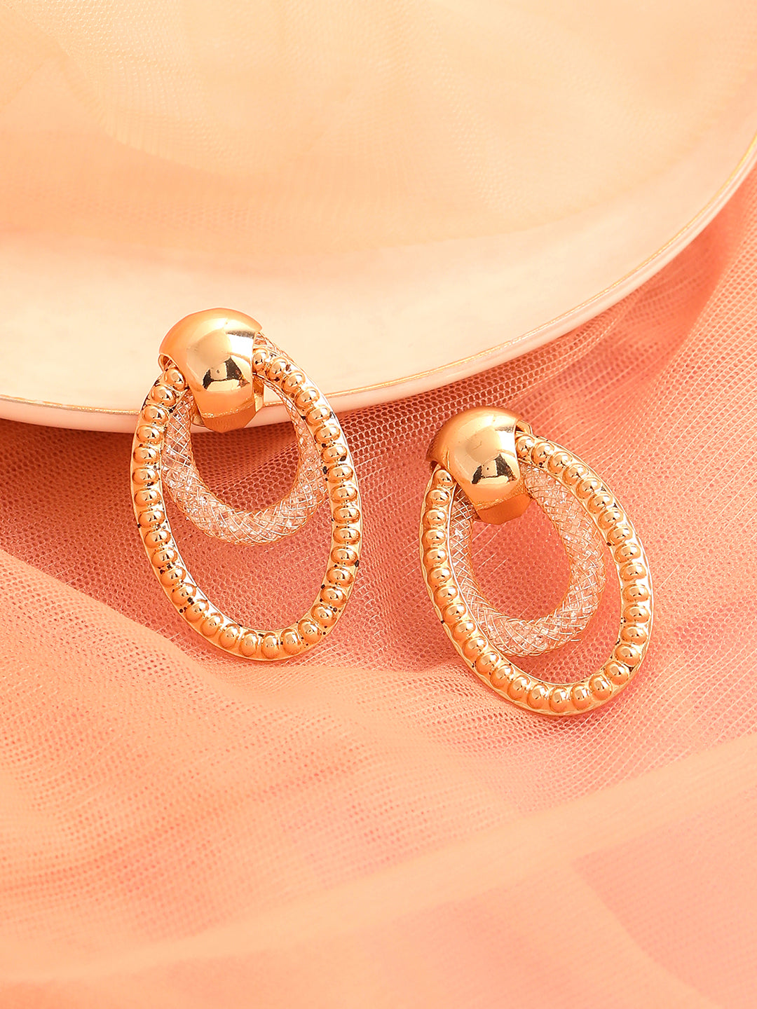 GOLD PLATED PARTY DESIGNER DROP EARRING FOR WOMEN