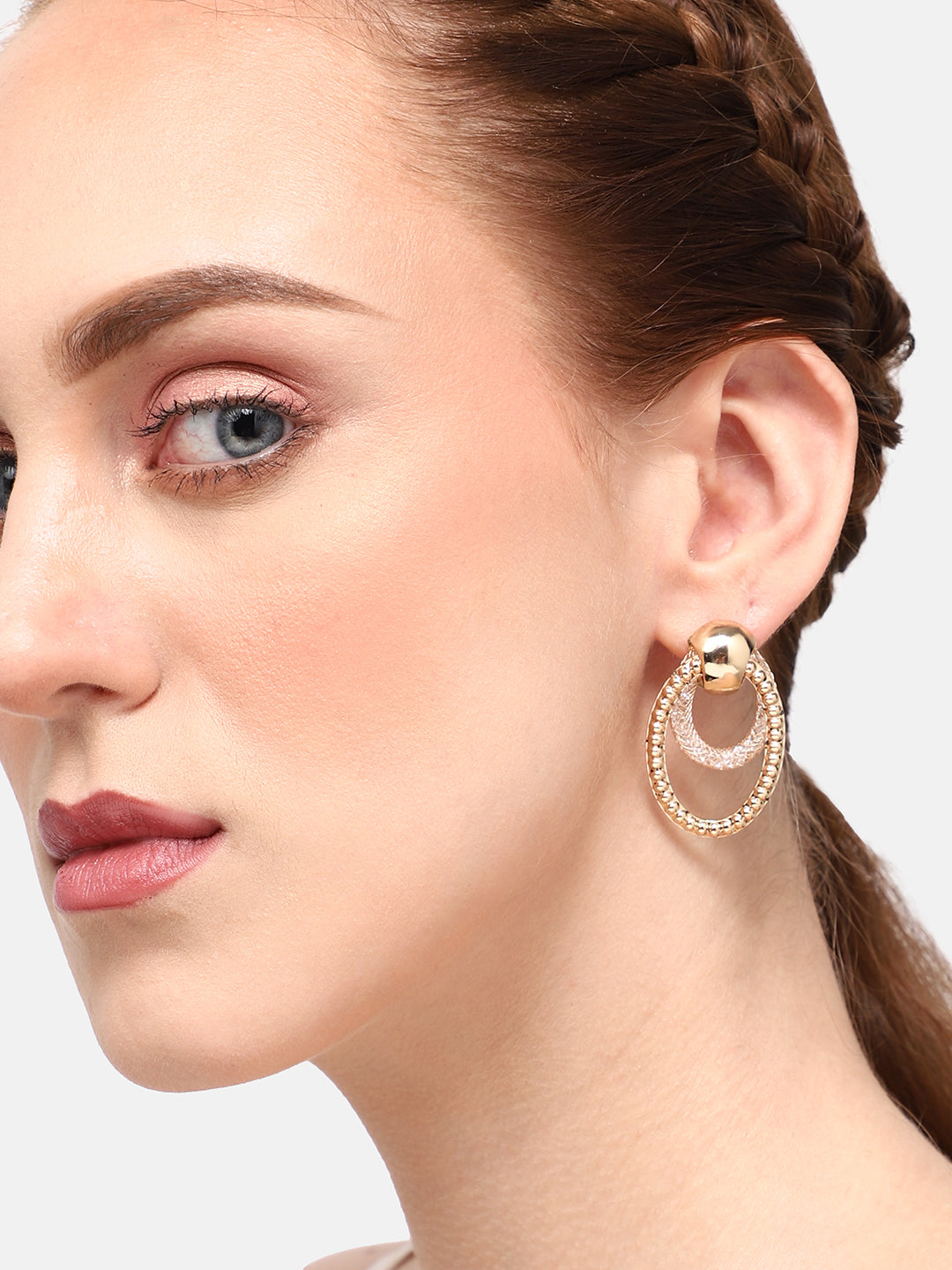 GOLD PLATED PARTY DESIGNER DROP EARRING FOR WOMEN