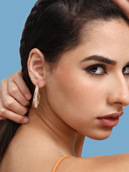 GOLD PLATED PARTY DESIGNER DROP EARRING FOR WOMEN